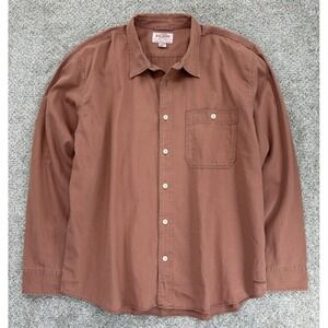 Filson Shipwright Fine Twill Shirt Men's 2XL Sunburn Red Work Service Button Up